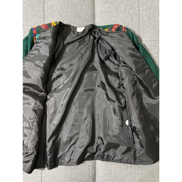 Artesanias De Colores Jacket Women Medium Aztec Tapestry Woven Western Bohemian - Picture 6 of 8